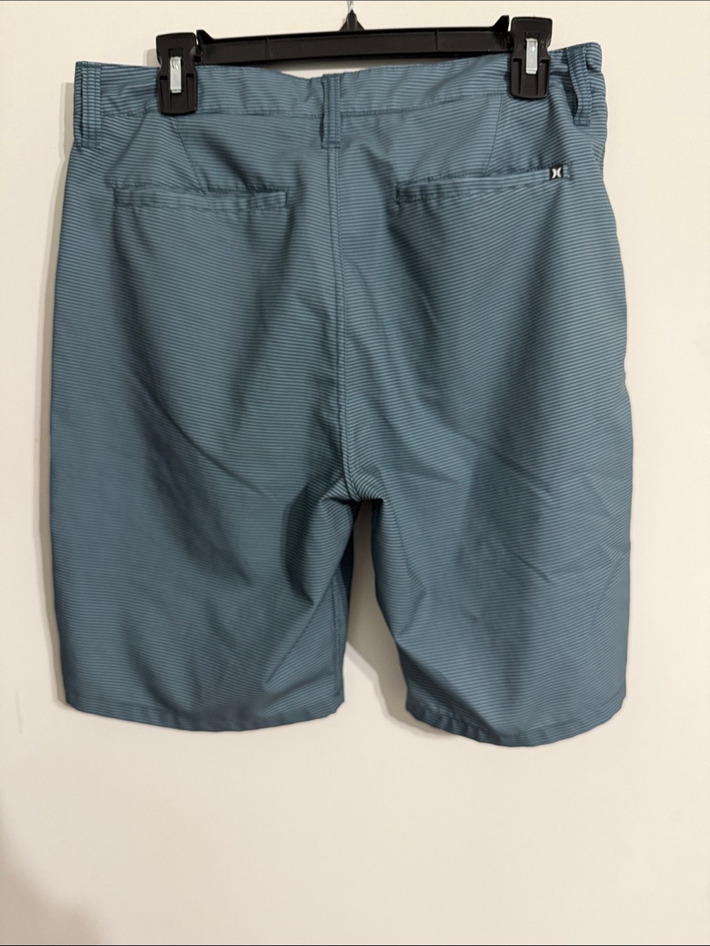 Hurley Light Blue Striped Flat-Front Shorts - Picture 2 of 5